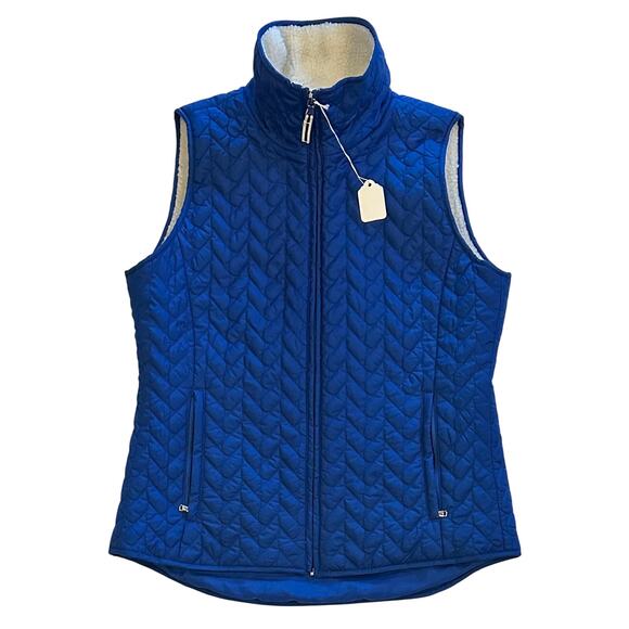 Women’s Nautica Sleeveless Vest With Wool Lining Size Medium Royal Blue - Picture 1 of 9